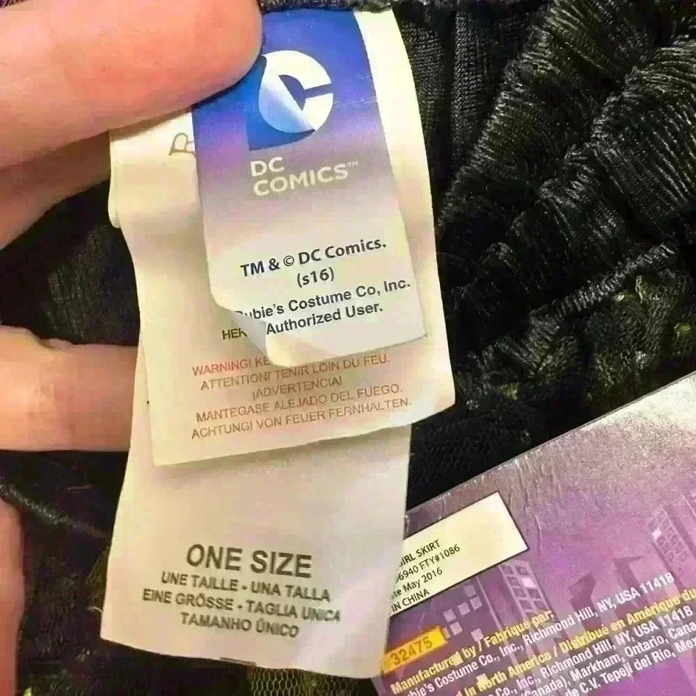 Batgirl Tutu Skirt DC Comics Halloween Adult XS/S Costume Accessory (One Size) - Picture 4 of 6